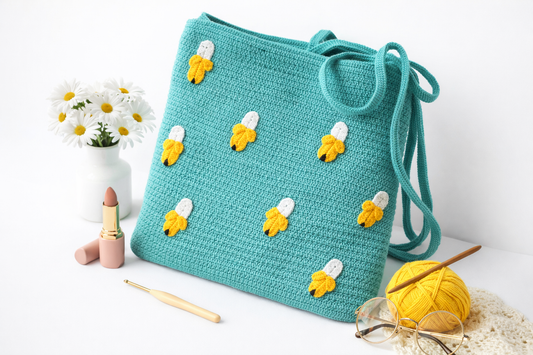 Double Delight Crochet Tote 🌻🍌