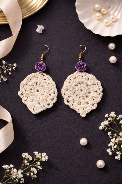 Crochet Floral Lace Earrings