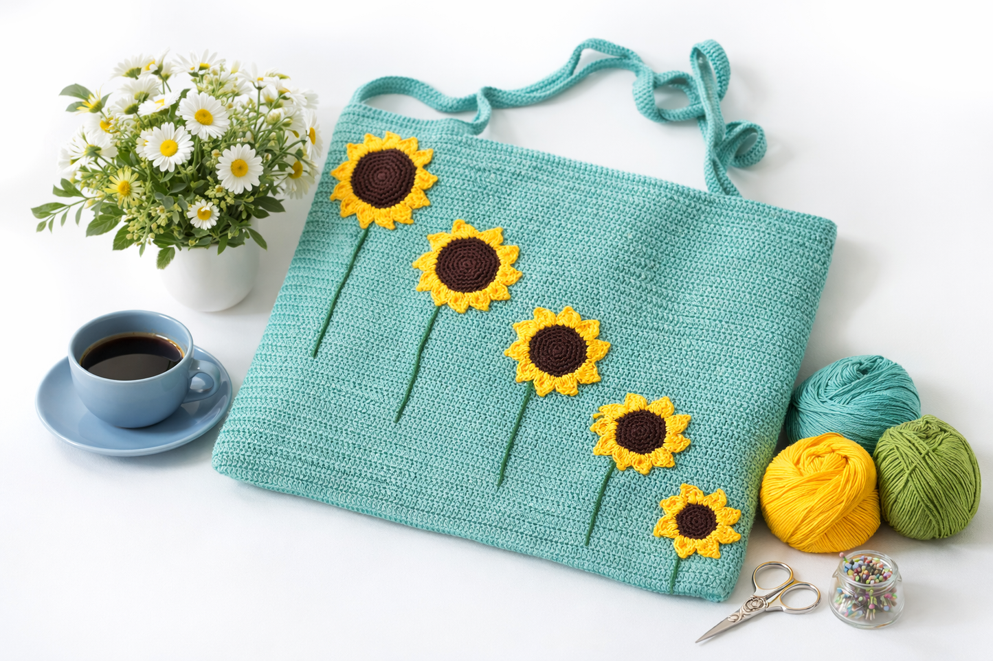 Double Delight Crochet Tote 🌻🍌