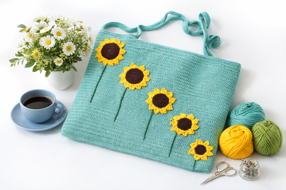 Double Delight Crochet Tote 🌻🍌