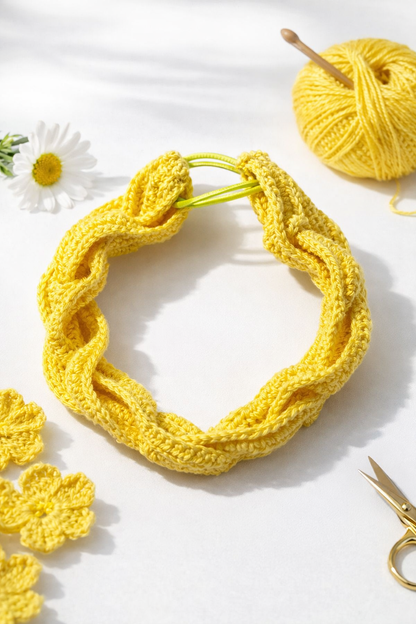 Crochet Braided Headband 💛