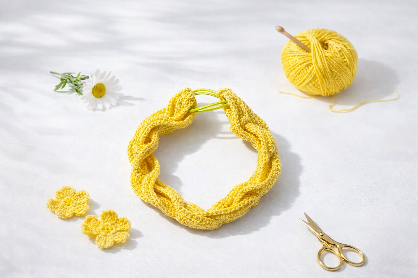 Crochet Braided Headband 💛