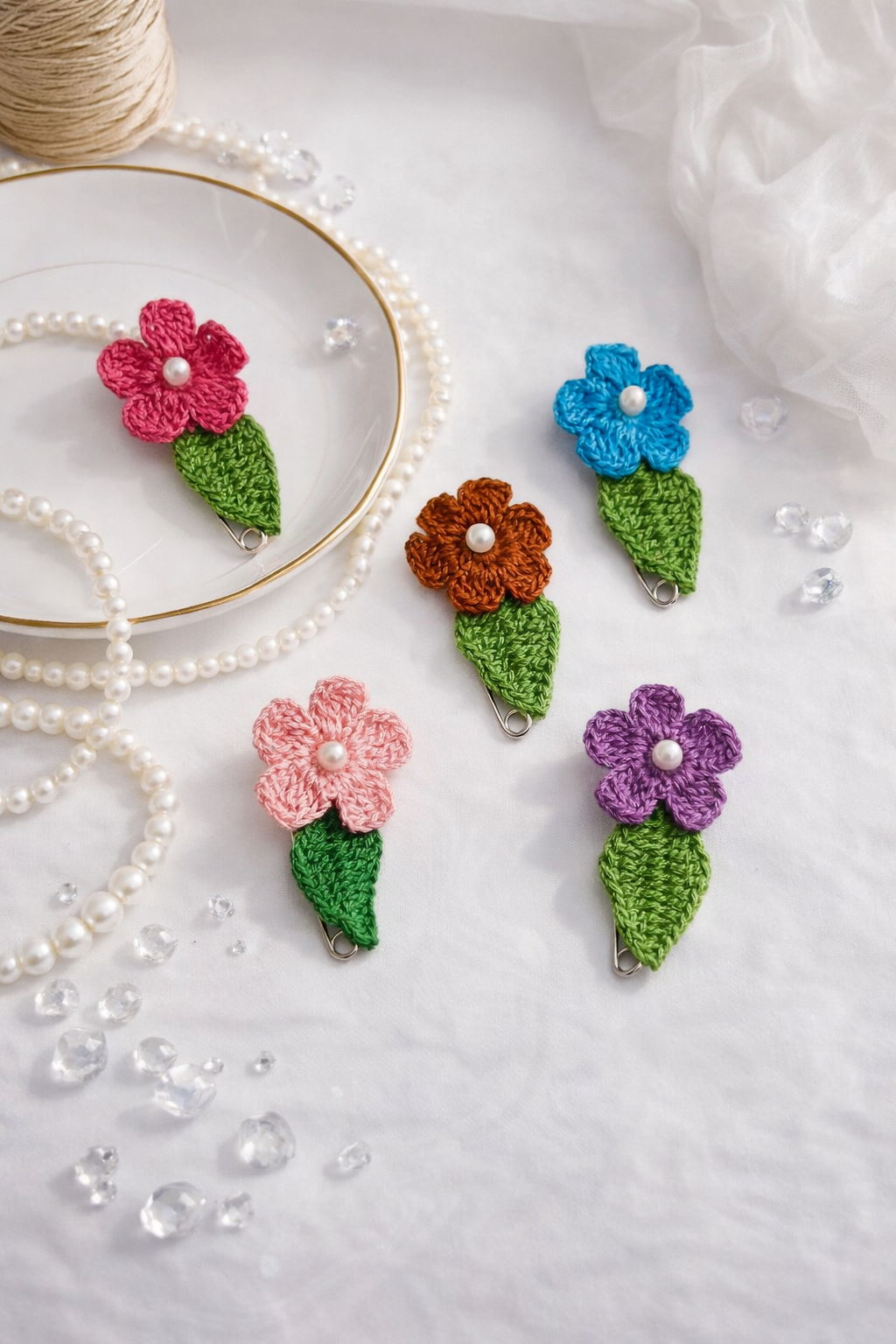 Bloom Leaf Saree Pins 🌸