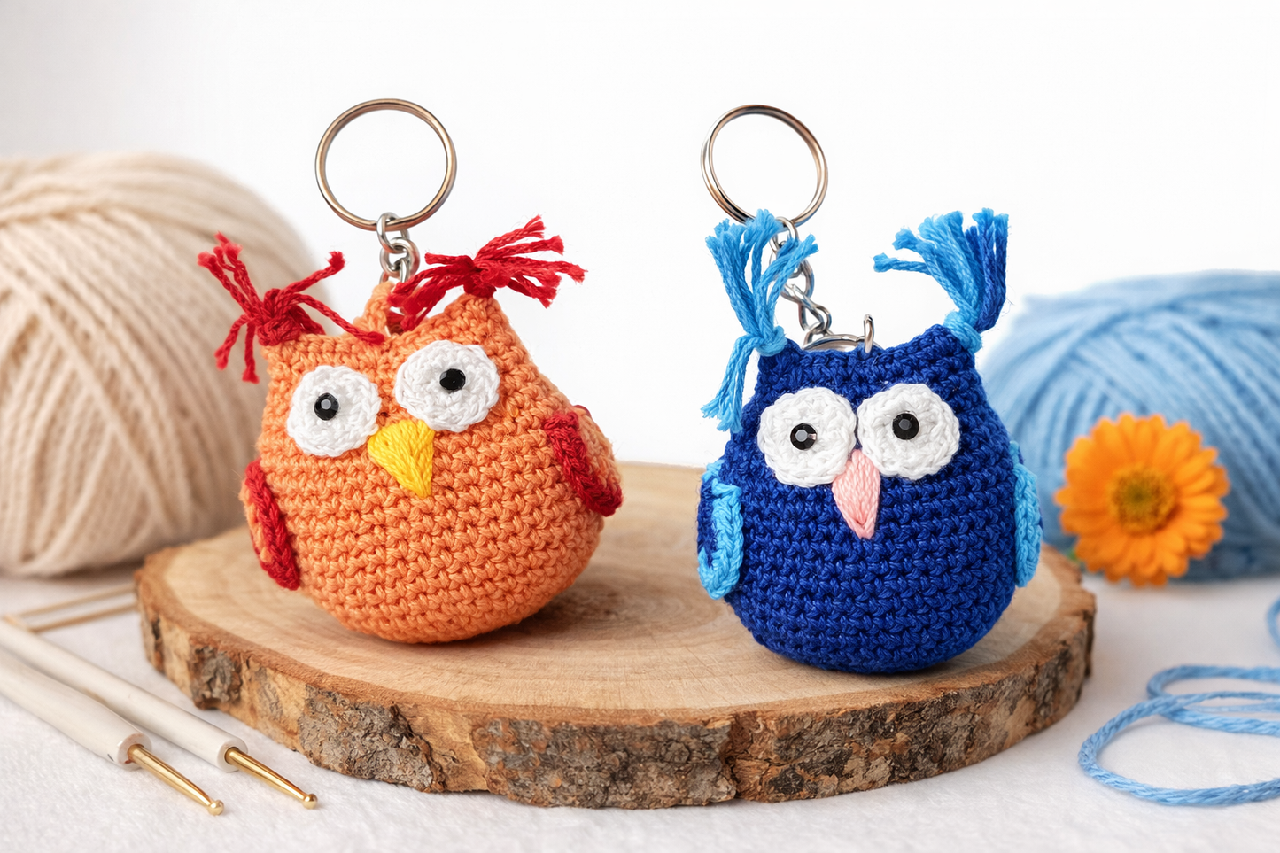 Crochet Owl Keychain 🦉