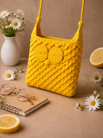Whimsical Owl Crochet Sling 🦉👜