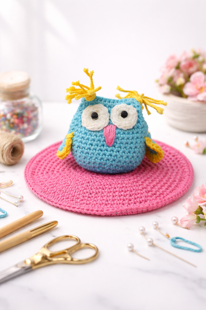 Whimsical Crochet Owl Lid Cover – Cozy Kitchen Essential 🦉