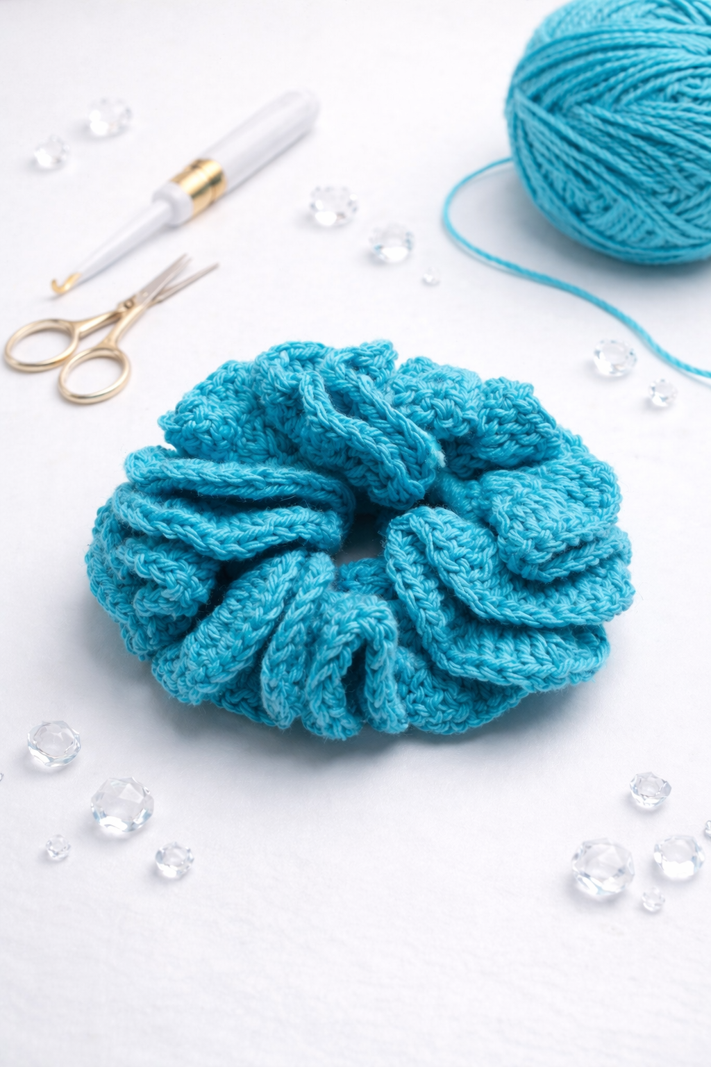 Crochet Hair Scrunchie